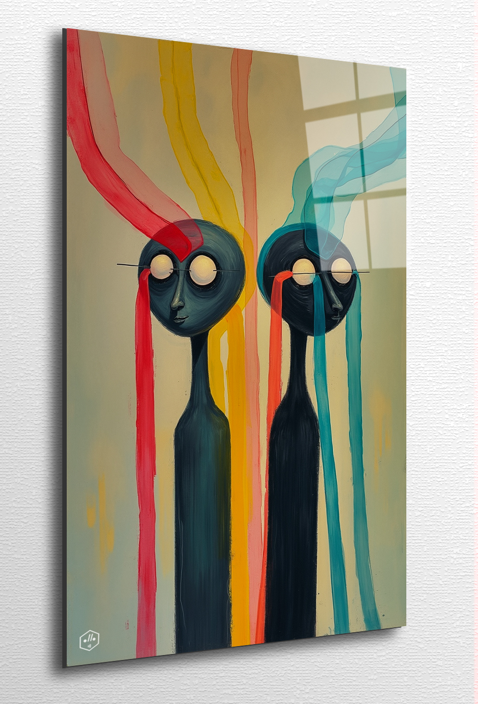 Elongated silhouettes dripping tears of pastel despair